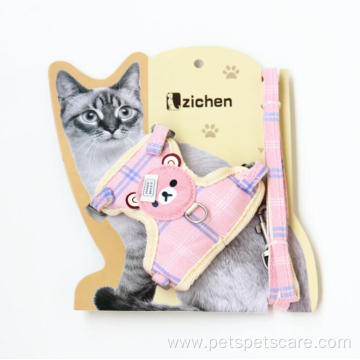 Top quality custom multicolor adjustable cartoon cat harness